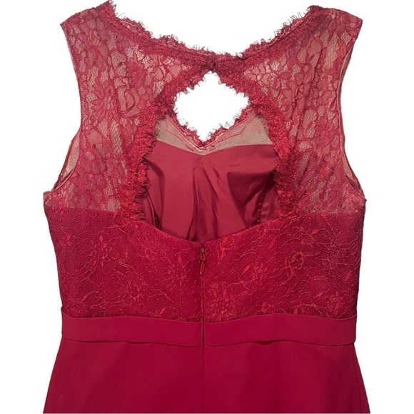 Azazie Britney Bridesmaid Dress in Burgundy sz A8 - Picture 6 of 13